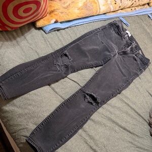 GAP Black Distressed Women Jeans